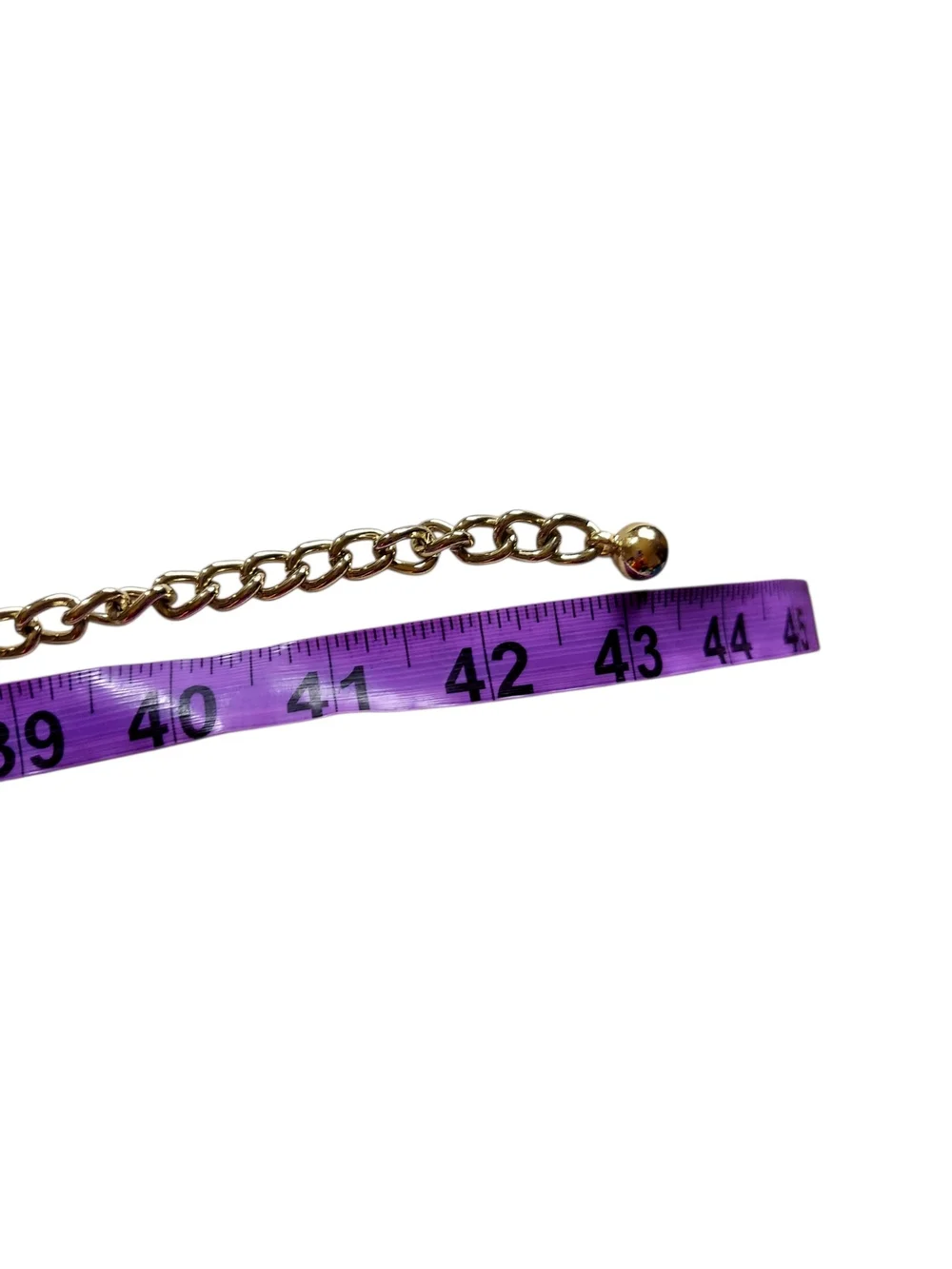 Vintage Gold Tone Chain Link Belt Adjustable Oval Infinity Link Statement Waist